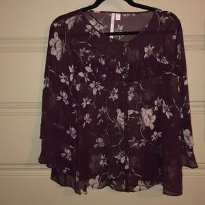 NWOT Flowered Dressy Top